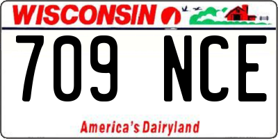 WI license plate 709NCE