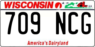 WI license plate 709NCG