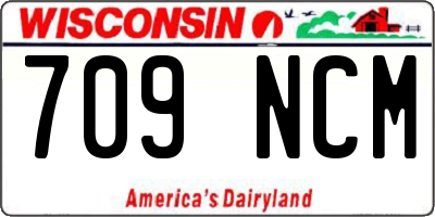 WI license plate 709NCM