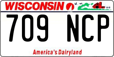 WI license plate 709NCP