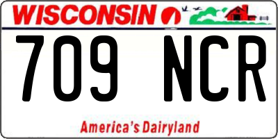 WI license plate 709NCR