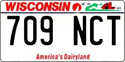 WI license plate 709NCT