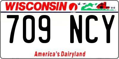 WI license plate 709NCY