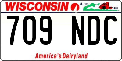 WI license plate 709NDC