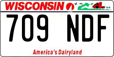 WI license plate 709NDF