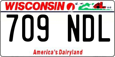 WI license plate 709NDL