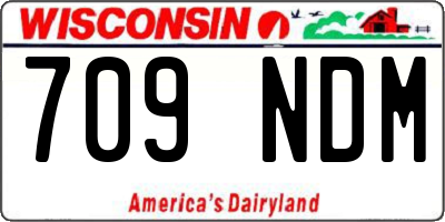 WI license plate 709NDM