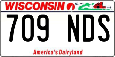 WI license plate 709NDS