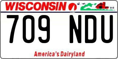 WI license plate 709NDU