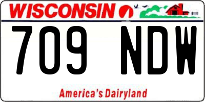 WI license plate 709NDW