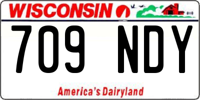 WI license plate 709NDY