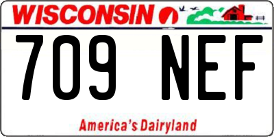 WI license plate 709NEF