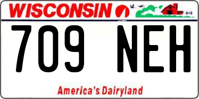 WI license plate 709NEH