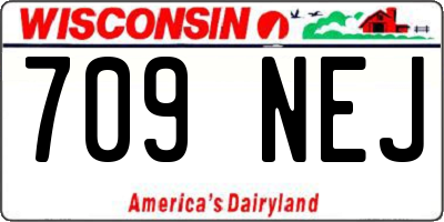 WI license plate 709NEJ