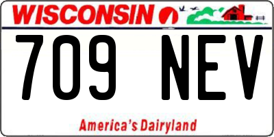 WI license plate 709NEV
