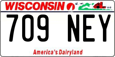 WI license plate 709NEY