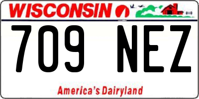 WI license plate 709NEZ