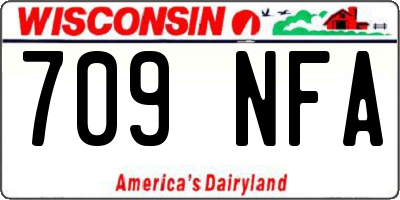 WI license plate 709NFA