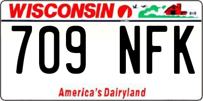 WI license plate 709NFK