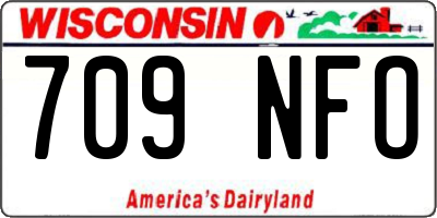 WI license plate 709NFO