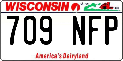 WI license plate 709NFP