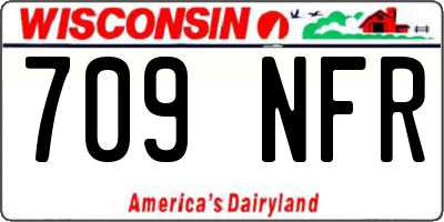 WI license plate 709NFR