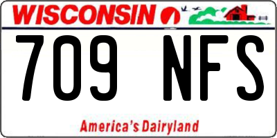 WI license plate 709NFS