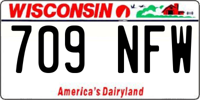 WI license plate 709NFW