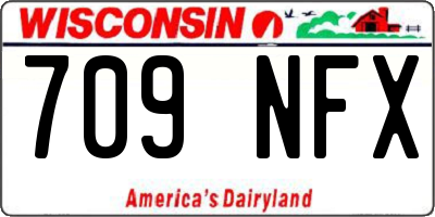 WI license plate 709NFX