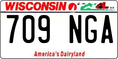 WI license plate 709NGA