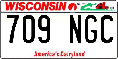 WI license plate 709NGC