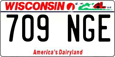 WI license plate 709NGE
