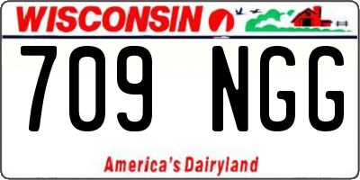 WI license plate 709NGG
