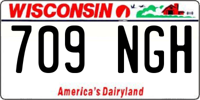 WI license plate 709NGH