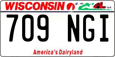 WI license plate 709NGI