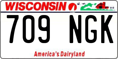 WI license plate 709NGK