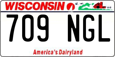 WI license plate 709NGL