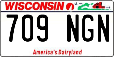WI license plate 709NGN