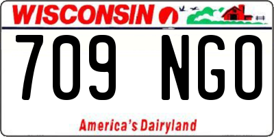 WI license plate 709NGO