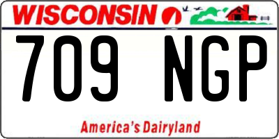 WI license plate 709NGP