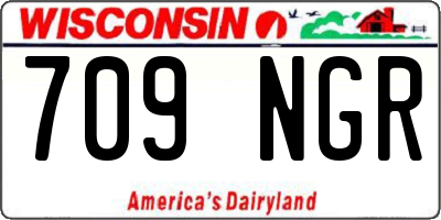 WI license plate 709NGR