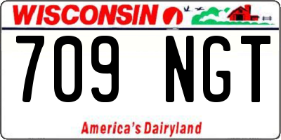 WI license plate 709NGT