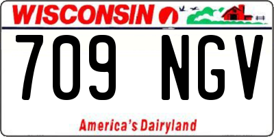 WI license plate 709NGV