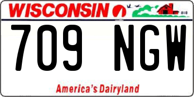 WI license plate 709NGW