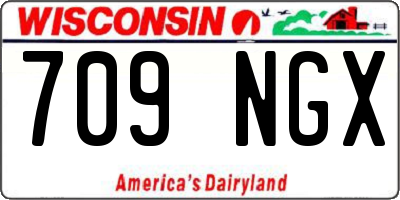 WI license plate 709NGX