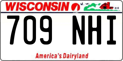 WI license plate 709NHI