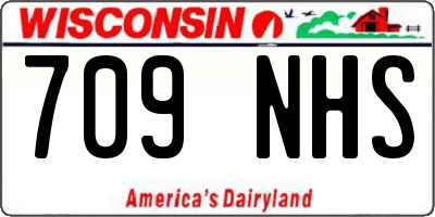 WI license plate 709NHS