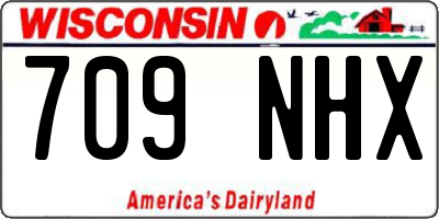 WI license plate 709NHX