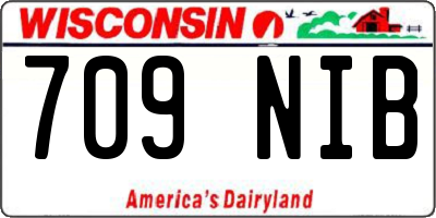 WI license plate 709NIB
