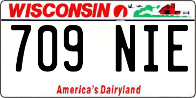 WI license plate 709NIE